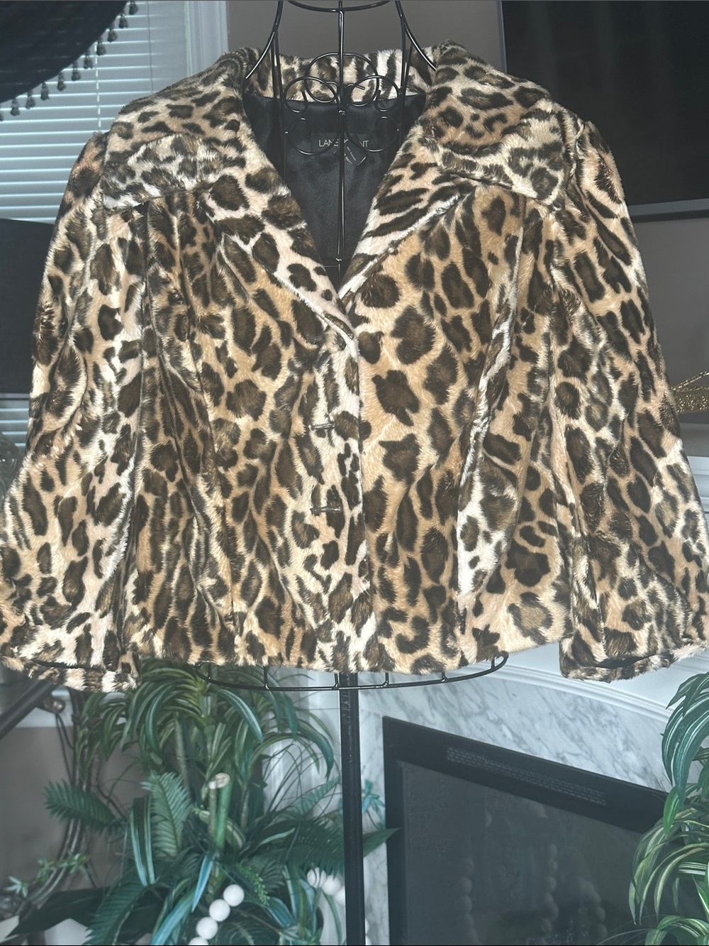 🔥LANE BRYANT Leopard Print Faux Fur Jacket - Brown/Tan/Black